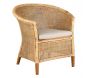 Fauteuil en poelet et cannage rotin