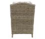 Fauteuil en poellet gris + coussin rayé - 5