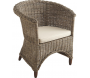 Fauteuil poelet gris Ara