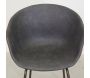 Fauteuil en polyuréthane camel et gris - AUB-4995