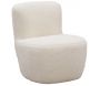 Fauteuil pouf en polyester et bois Nuage