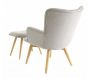 Fauteuil avec repose pieds Stockholm - 329