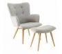 Fauteuil avec repose pieds Stockholm