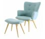 Fauteuil avec repose pieds Stockholm - 5