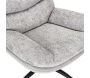 Fauteuil et repose pieds en tissu William - 8