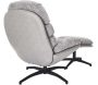 Fauteuil et repose pieds en tissu William - 5