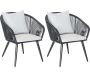 Fauteuil en résine tissée et aluminium Comores (Lot de 2)