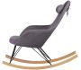 Fauteuil rocking-chair en tissu et bois Evy - PRO-1482