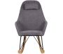 Fauteuil rocking-chair en tissu et bois Evy - 469