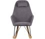 Fauteuil rocking-chair en tissu et bois Evy - 463