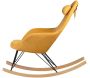 Fauteuil rocking-chair en tissu et bois Evy - PRO-1478