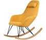 Fauteuil rocking-chair en tissu et bois Evy