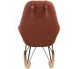 Fauteuil rocking-chair en tissu et bois Evy - 5