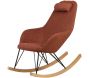 Fauteuil rocking-chair en tissu et bois Evy