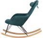 Fauteuil rocking-chair en tissu et bois Evy - PRO-1479