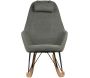 Fauteuil rocking-chair en tissu et bois Evy - 419