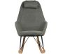 Fauteuil rocking-chair en tissu et bois Evy - 413