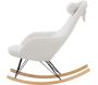 Fauteuil rocking-chair en tissu et bois Evy - PRO-1477