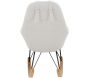 Fauteuil rocking-chair en tissu et bois Evy - 5