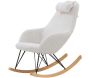 Fauteuil rocking-chair en tissu et bois Evy