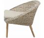 Fauteuil rond en poelet gris Talang - AUB-4577