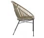 Fauteuil rond en rotin gris et métal - 6