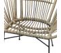 Fauteuil rond en rotin gris et métal - 139