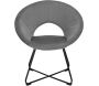 Fauteuil rond en velours cotelé Giulia - CMP-5157