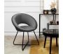 Fauteuil rond en velours cotelé Giulia - THE HOME DECO FACTORY