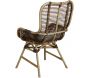Fauteuil en rotin croco avec coussin Bontang - AUB-3476