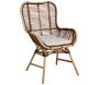 Fauteuil en rotin croco avec coussin Bontang