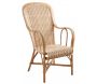 Fauteuil rotin dossier haut naturel