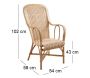Fauteuil rotin dossier haut naturel - AUB-1070