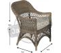Fauteuil en rotin gris avec coussin Polo - AUBRY GASPARD