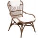 Fauteuil en rotin gris vintage