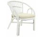 Fauteuil enfant en rotin laqué blanc Putih