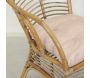 Fauteuil en rotin marron + coussin - 159