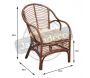 Fauteuil en rotin marron Louis - AUBRY GASPARD