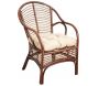 Fauteuil en rotin marron Louis