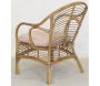 Fauteuil en rotin marron + coussin - AUBRY GASPARD