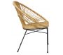 Fauteuil en rotin naturel et métal - 139