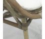 Fauteuil en rotin teinté gris - 5