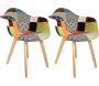 Fauteuil scandinave Patchwork (Lot de 2)