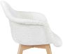 Fauteuil scandinave patchwork blanc - 7