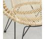 Fauteuil soleil en rotin naturel et métal - AUB-2286