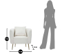 Fauteuil en tissu Bucarest 76 x 74 x 71 cm - MAU-0806