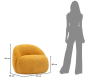 Fauteuil en tissu Ginevra 81 x 78 x 64 cm - MAU-0854