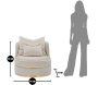 Fauteuil en tissu Paris space 84 x 72 cm - MAU-0820