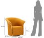 Fauteuil en tissu Siena 83.5 x 66 x 80 cm - MAU-0577