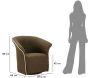 Fauteuil en tissu Siena 83.5 x 66 x 80 cm - MAU-0578